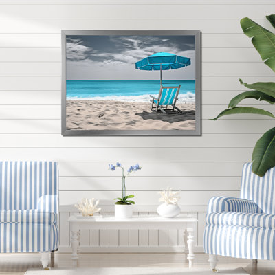 «Alyca Beach Ocean Turquoise Seaside Serenity», reproduction sur toile