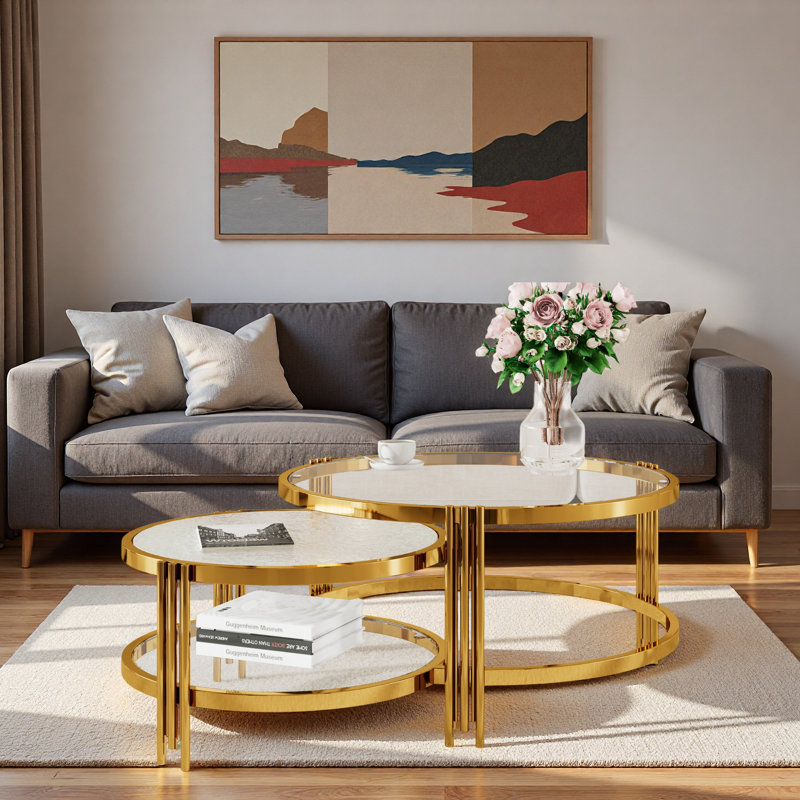 Table basse gigogne 2 pièces Modern