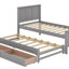 Lit plateforme simple avec lit gigogne et tiroirs-1956905243