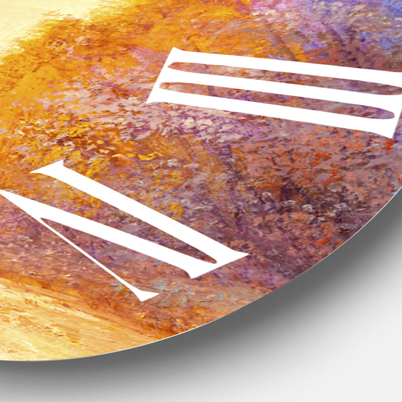 Path In The Autumn Forest Orange Leaves Landscape - Lake House Wall Clock, 29" H x 29" W x 1" D