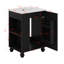 Meuble-lavabo 24 po avec lavabo, armoire de salle de bain avec tablette de porte, rangement latéral ouvert-119691046