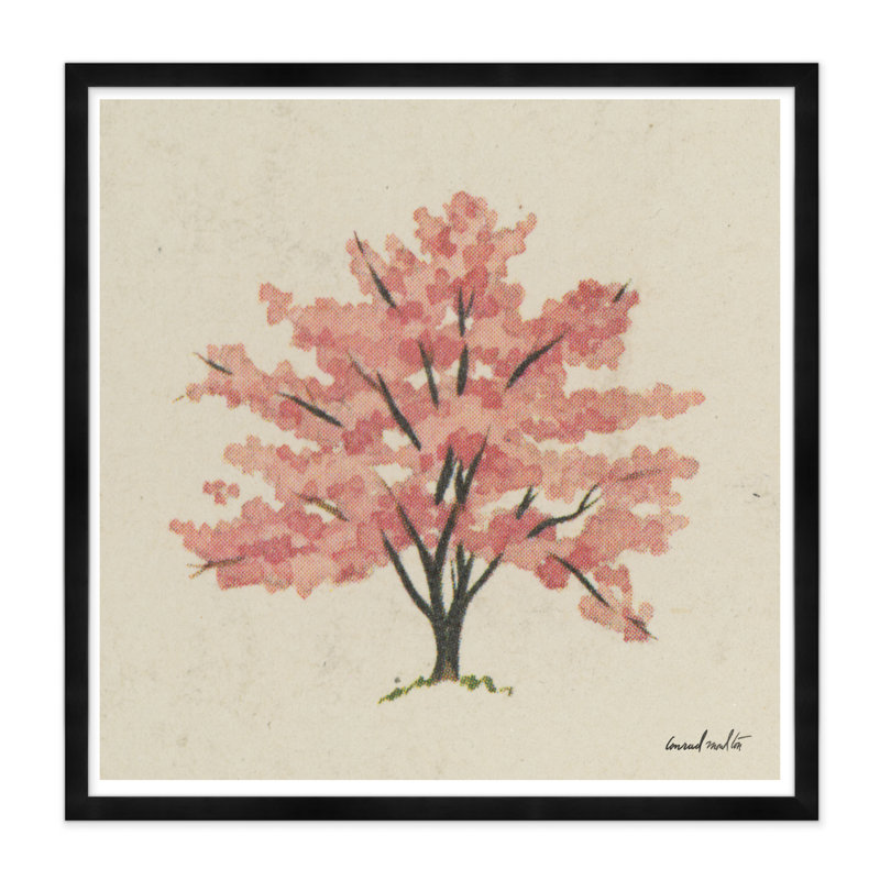 Cherry Blossom Tree Print, Black