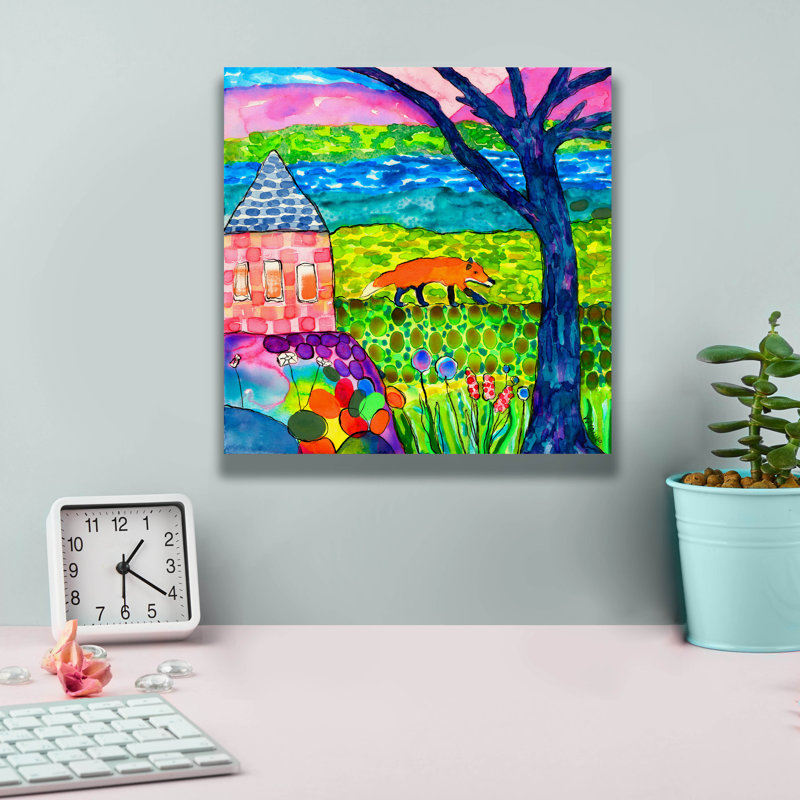 «Unwanted invité» par Wyanne, art mural sur toile, H 12 po x l 12 po x P 0,75 po