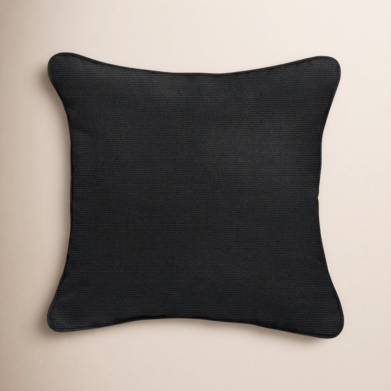 Ansonia Sunbrella® Outdoor Throw Pillow, 16" x 16", Canvas Black