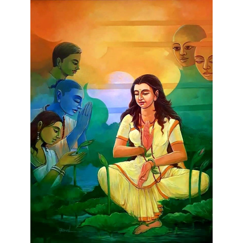 Prakriti Rupen Sansthita - Connaissance de soi | Acrylique sur toile | Par Suneel Kumar Singh
