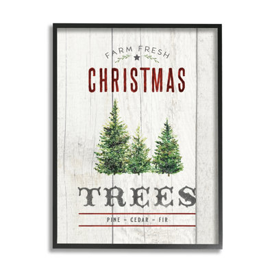 «Fresh Christmas Trees Country», art mural surdimensionné rustique par Nina Pierce
