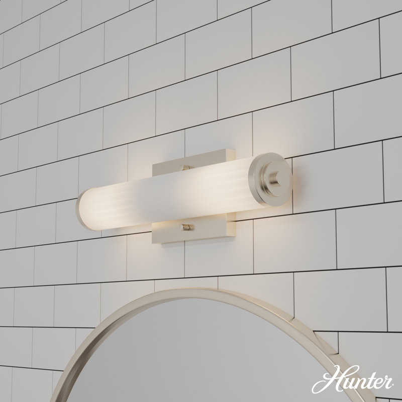2 - Light Dimmable Vanity Light, Brushed Nickel