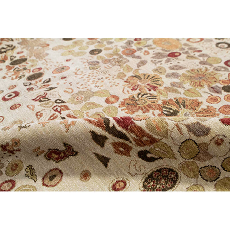 Hand-Knotted High-Quality Ivory Area Rug