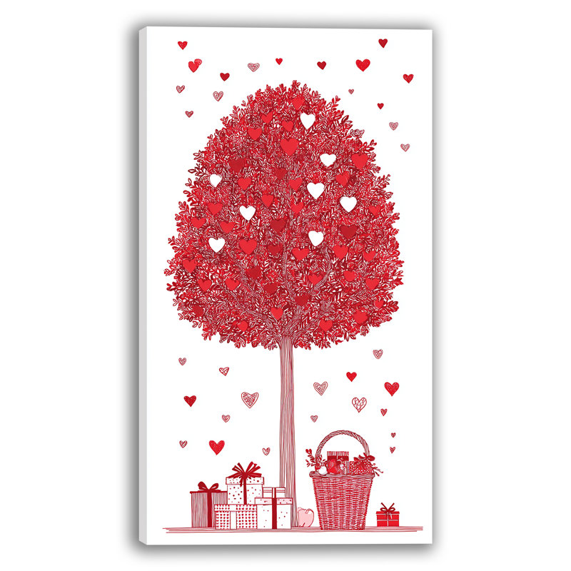 «Heart Tree Celebration», art mural sur toile tendue, H 42 po x l 24 po x P 1,5 po