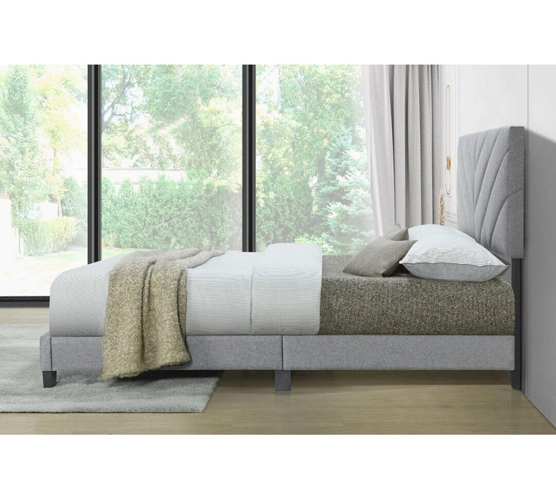 Jesten Upholstered Standard Bed, King, Gray