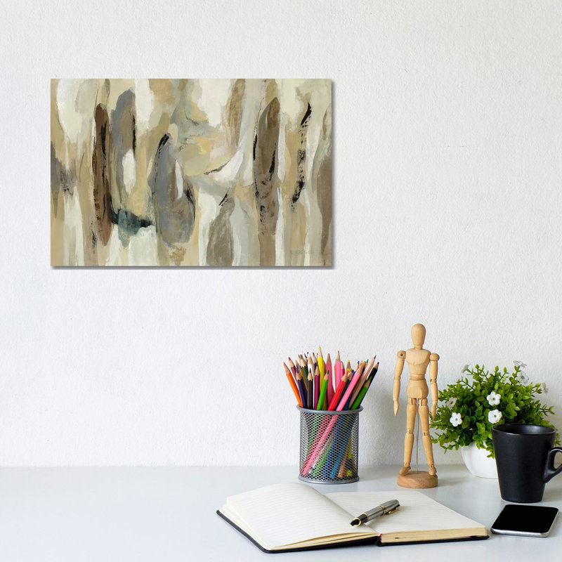 Fluidity Neutral 1 Piece Wrapped Canvas Painting, 20.32 cm H x 30.48 cm W