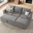 Rafael L-Shaped Modular Sleeper Sectional with Storage -101956655