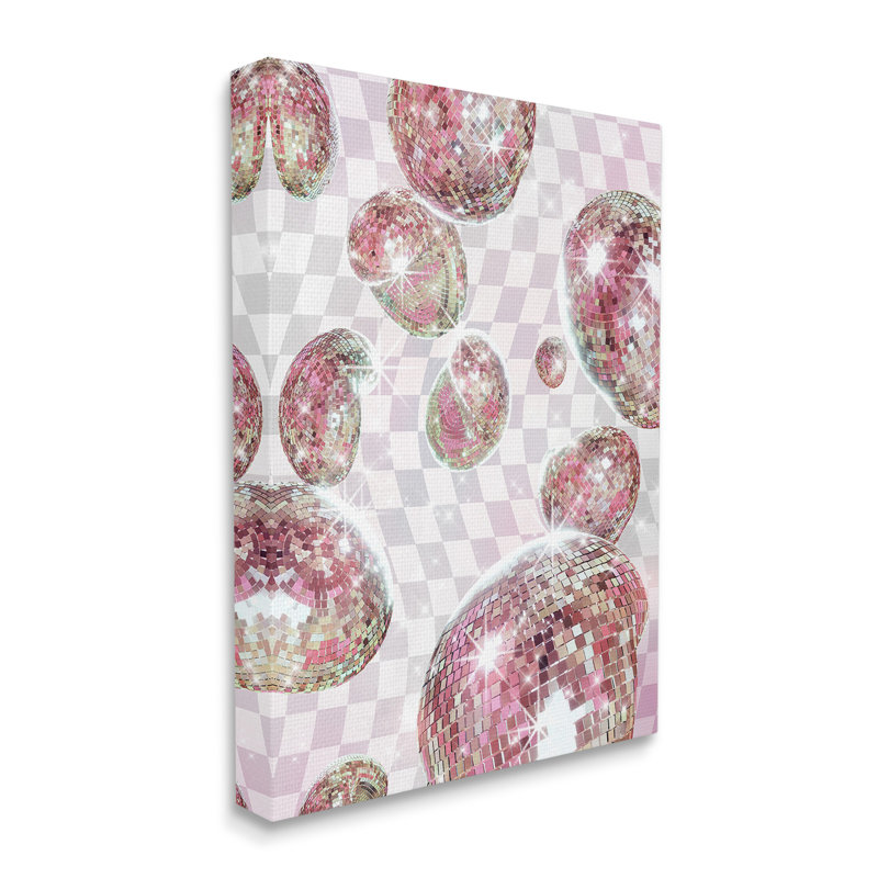 PastelDiscoBallPatternCanvesWallArtbyZiweiLi, H 20 po x l 16 po