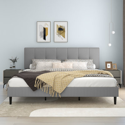 Dajai Upholstered Unfinished Platform Bed