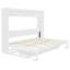 Lit escamotable mural avec rangement, armoire-lit pliable avec coiffeuse, miroir central et 2 tiroirs latéraux-1003291802