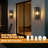 Modern Outdoor Wall Lanterns,With Rectangular Metal & Glass Sconce, Waterproof Exterior Wall Light For Patio/Front Door/Garden