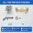 2 Handle Shower Faucet Set 6-spray Shower Head And Handle Set Shower Trim Kit With Rough-in Valve Bathroom Shower Faucet Valve Trim Kit-125590054