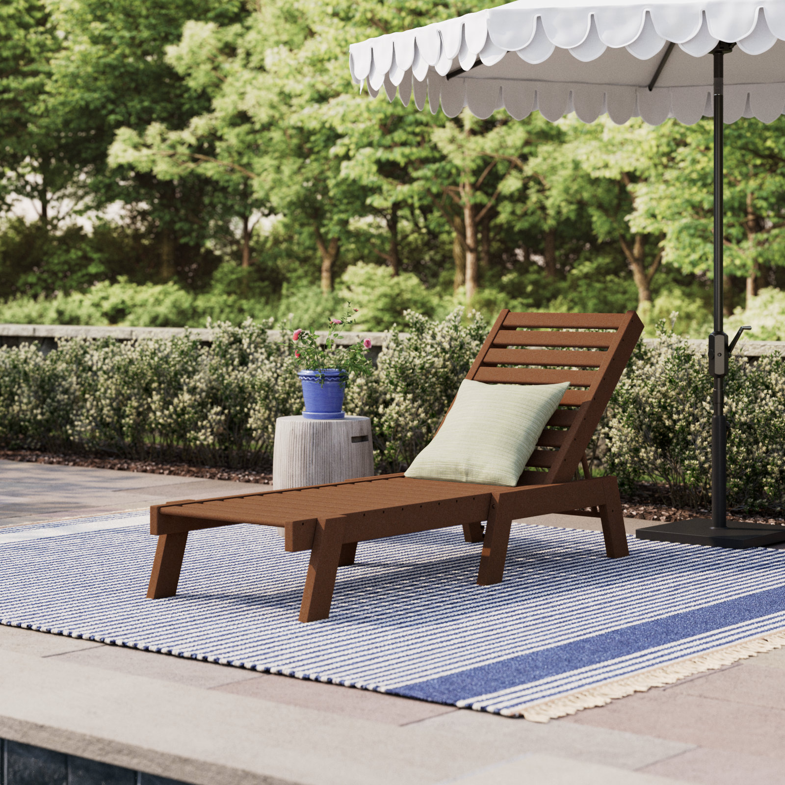 POLYWOOD Captain Chaise, Dark Teak