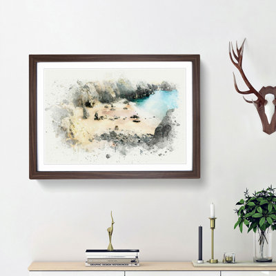 Flimstone Bay in Wales in Abstract - Picture Frame Graphic Art Print