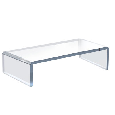 Montant pour écran transparent en acrylique transparent (1/2 po d'épaisseur) l 15 po x P 7,75 po x H 4,5 po