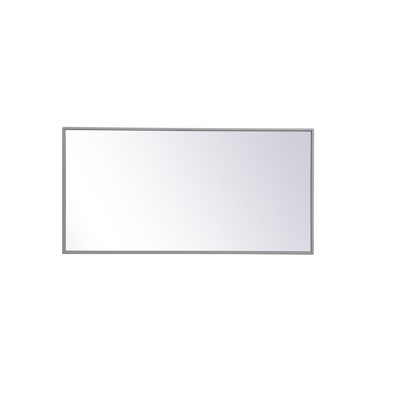 Miroir mural Sabine, 36 po x 18 po, gris