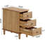 Table d'appoint en bois avec tiroirs Threen