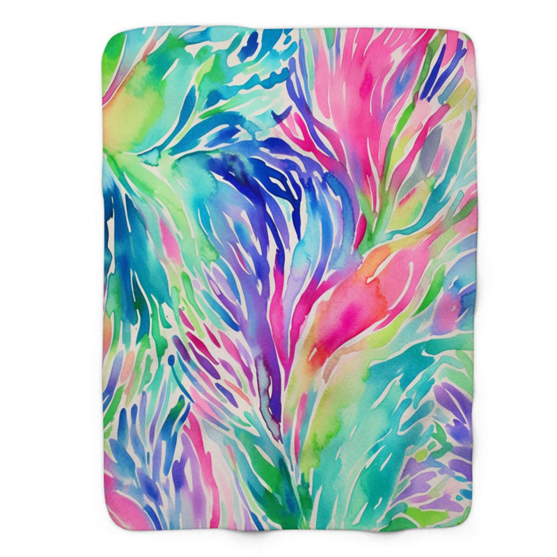Gabarit de peinture artistique - couverture sherpa de qualité supérieure 1 pièce, Lit simple