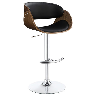 Tabouret réglable noir et de salle à manger - Design moderne de style Mid-Century pour des repas-repas confortables,