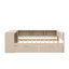 Lit plateforme double avec tablettes, tiroirs, prise de charge et tête de lit tapissier en tissu-1149491226-1149491229