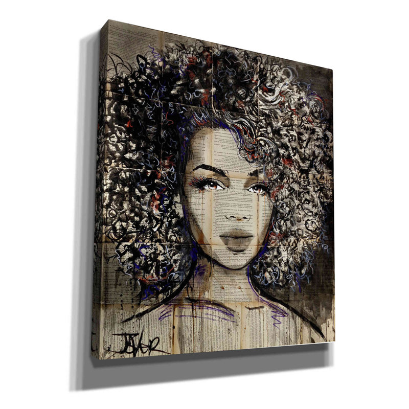 «Wonder» par Loui Jover, art mural sur toile, H 30 po x l 26 po x P 1,5 po