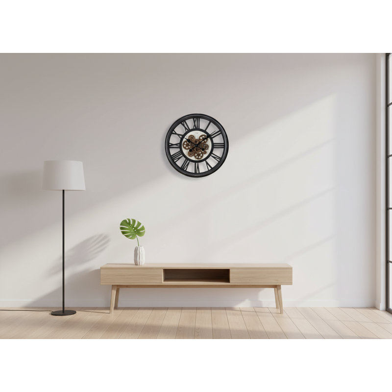 Horloge murale ronde 20 "avec mécanisme d'engrenage | Idée cadeau