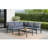 Rossio 78'' Wide L-Shaped Powder Coated Aluminum Patio Sectional Set with Cushions