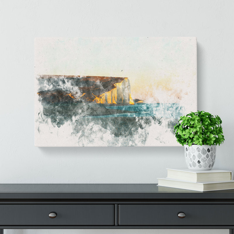 Seven Sisters Cliffs In Eastbourne - Wrapped Canvas, 50cm H x 76cm W x 3cm D