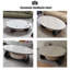 Table basse ovale en bois fritté gris-1401975428