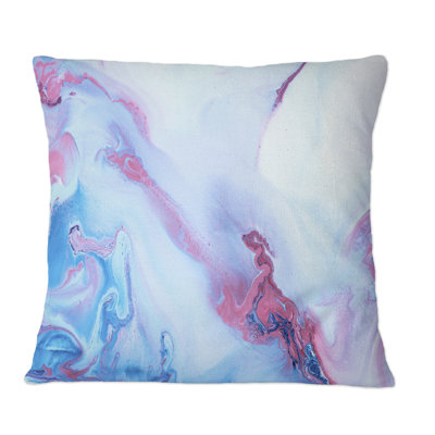 Coussin Blue And Pink Marble