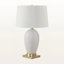 Lampe de table en céramique avec abat-jour ivoire et crème Nada, H 25,71 po x l 15,88 po x P 15,77 po