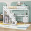 Lit mezzanine en bois avec tiroirs et bureau intégré avec DEL et escalier-1069798783-1069798777