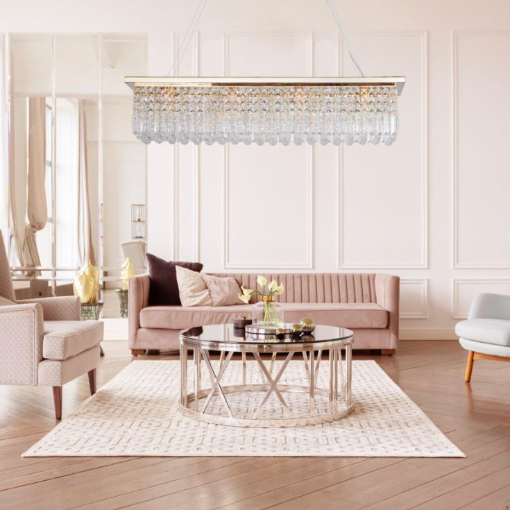 1 - Light Chandelier, Gold