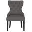 Chaise de salle à manger rembourrée à dossier tonneau avec capitonnage à boutons et capitonnage 1 pièce Modern-1818870653-1818870654