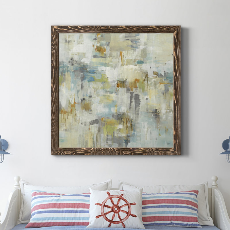 Toile encadrée de qualité supérieure - prête à être accrochée, H 35,5 po x l 35,5 po x P 1,5 po, Encadré de bois de noyer