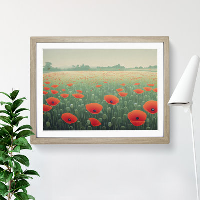 Appealing Poppy Field Flowers - Single Picture Frame Print