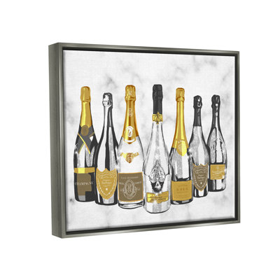 " Radiant Glam Twinkle Champagne Bottles " by Ziwei Li