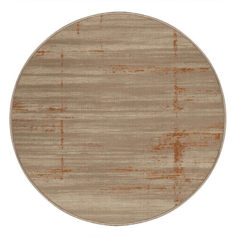 Tapis abstrait lavable à la machine, Rond 7 pi