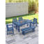 Ensemble de salle à manger en PEHD pour 6 personnes, ensemble de salle à manger de patio avec 4 chaises et 1 banc Seehill-311572023