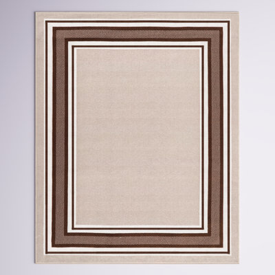 Avigail Beige/Brown Non-Slip Area Rug