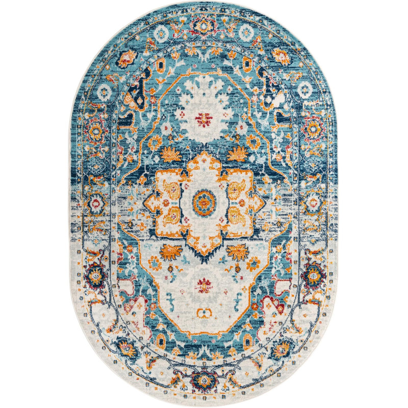 Hageman Oriental Indoor Rug, Oval 4' x 6'