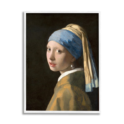 " Vermeer Girl With A Pearl Earring Classical Portrait " by Johannes Vermeer