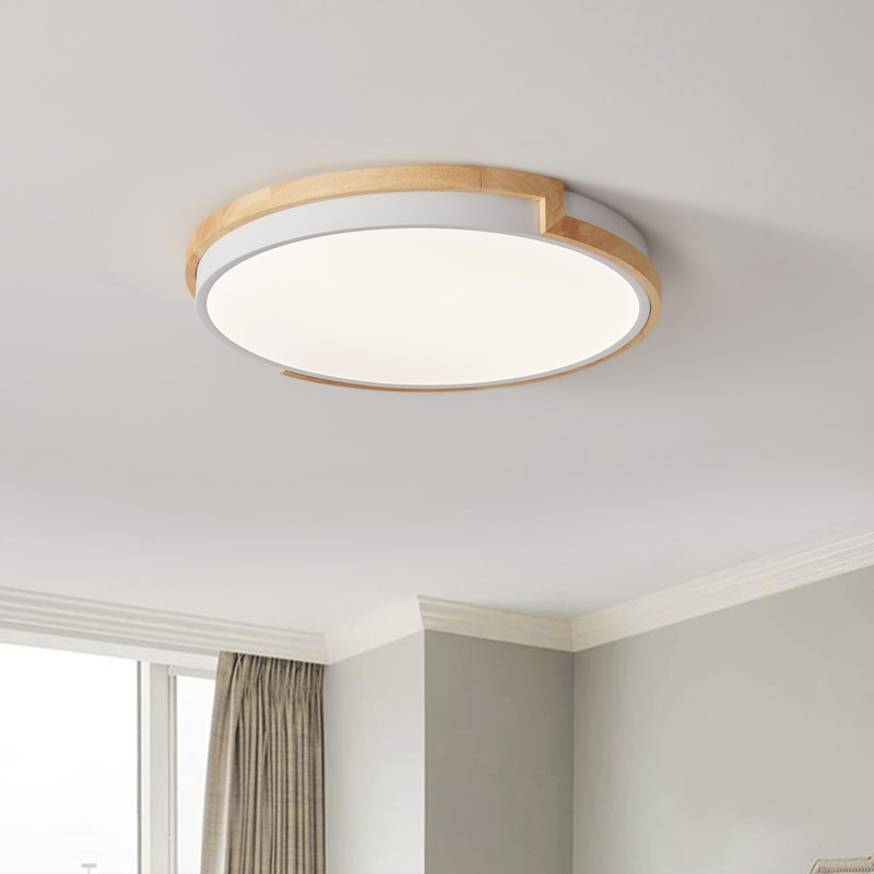 Plafonnier encastré 1 lumière DEL 16,54 po, Blanc