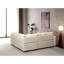 Lit modulaire beige - parfait pour les petits espaces de vie Coussins confortables à 5 places avec dossier renforcé et bois 10 min