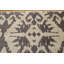 Tapis gris / beige en laine noué à la main de conception unique 6 pi x 9 pi